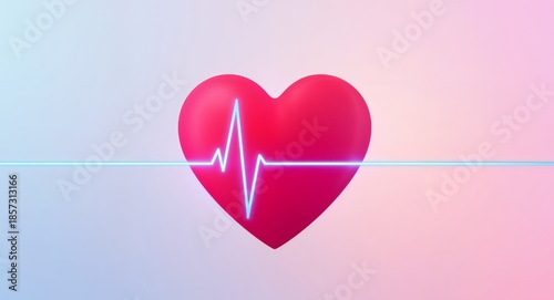 Crimson Heartbeat. A Study in Contrasting Forms and Fluorescent Lines.