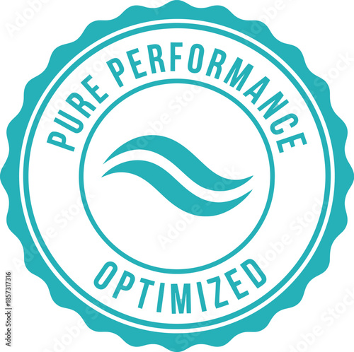 Pure Performance Optimized Badge Seal Vector for Quality Assurance