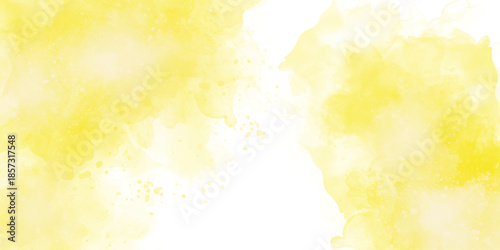 Soft yellow watercolor background for your design.