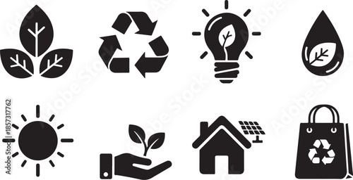 icons for eco friendly living solutions