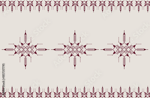 Beautiful fabric patterns Native ethnic patterns can be used to knit shawls, curtains, blankets, sarongs, and yarn for all types of clothing including wall coverings.