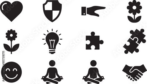 Collection of simple vector concept icons