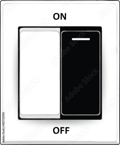Light Switch in Off Position - Vector Icon for Power Control and Energy Management Concepts