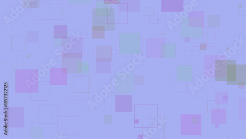 Pastel Geometric Squares Background with Transparent Overlapping Boxes on Grid