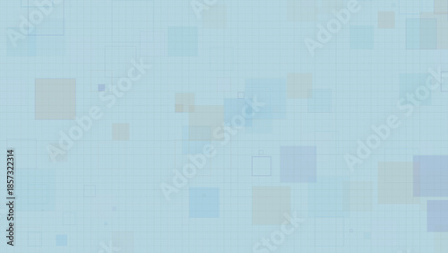 Pastel Geometric Squares Background with Transparent Overlapping Boxes on Grid