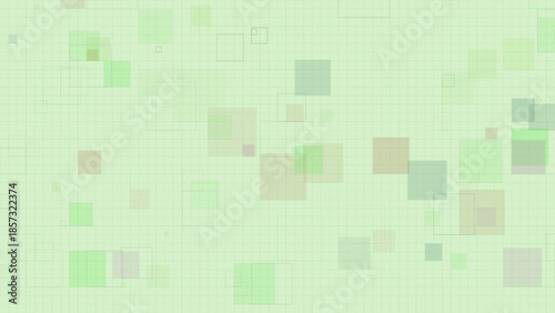 Pastel Geometric Squares Background with Transparent Overlapping Boxes on Grid