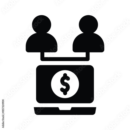  affiliate marketing glyph icon illustration vector graphic.eps