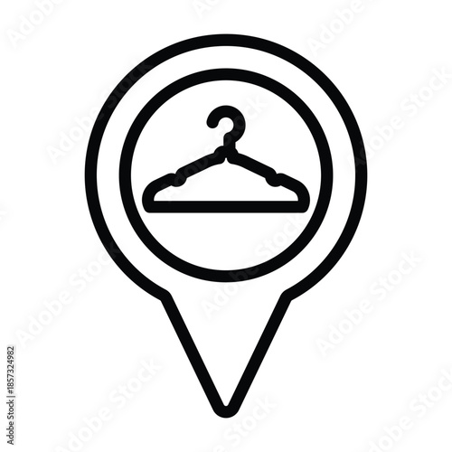Cloth shore location icon