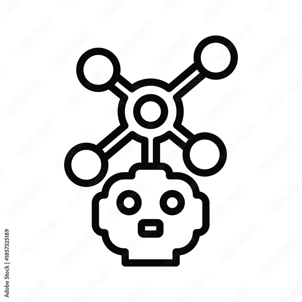 Fototapeta premium Artificial Robot icon
