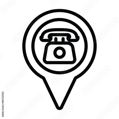 Telephone booth location icon