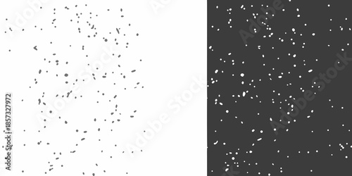 Abstract speckled pattern dividing into light and dark contrasting areas