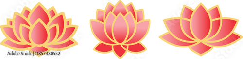 Elegant Pink Lotus Flower Illustrations Vector Art Design for Various Creative Projects Floral Decoration