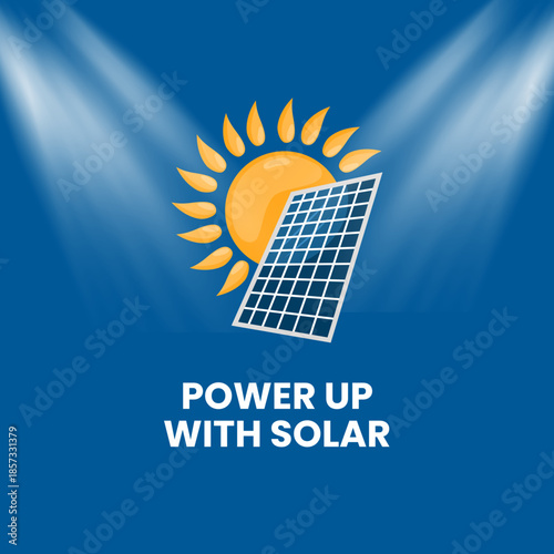 Solar panel power plant renewable energy sustainable energy generation with windmill wind fans electricity system