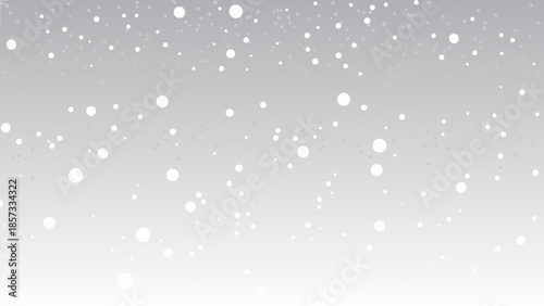 A serene background depicting a gentle snowfall with varying sized snowflakes
