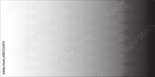 Grunge halftone gradient background. Faded grit noise texture. White and black sand wallpaper. Retro pixelated backdrop. Anime or manga style comic overlay. Vector graphic design textured template