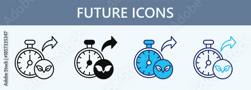 Future Icon Set Multiple Style Collection