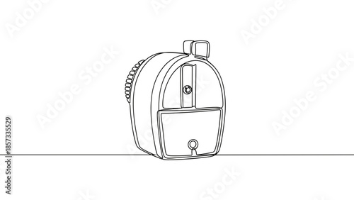 Measuring tape tool in a minimalistic design on white background  