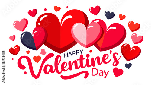 Happy valentine's day hearts