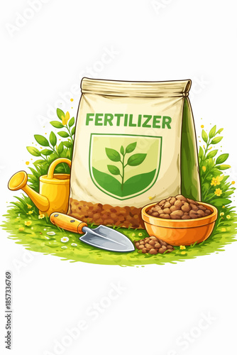 vector illustration of a Plant Fertilizer 