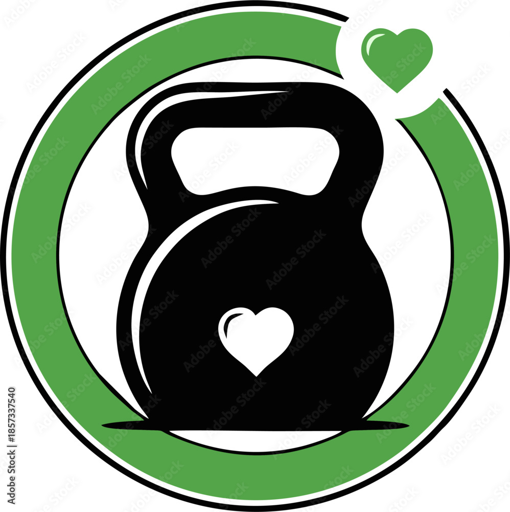 Fototapeta premium silhouette image of a kettlebell exercise tool