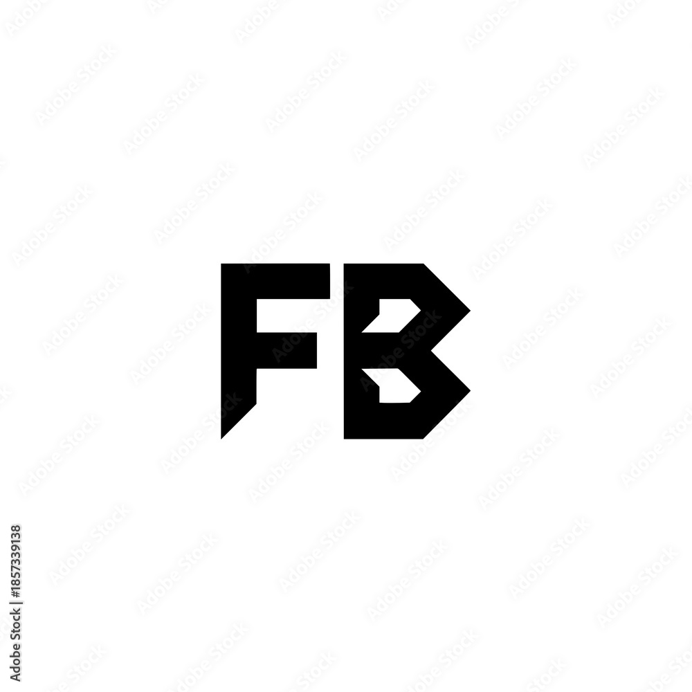 Fototapeta premium Minimal finance business monogram logo vector in modern flat style