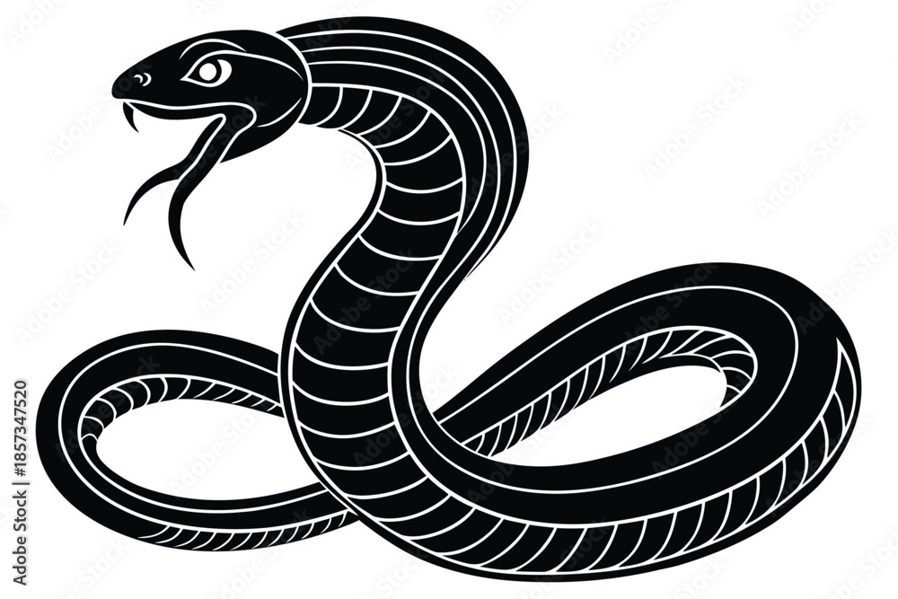 Obraz premium snake vector icon silhouette