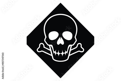 skull poison vector icon silhouette