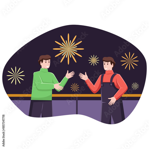 New Year Party Illustration