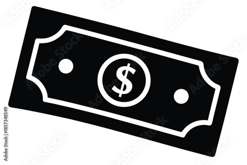 money dollar vector icon silhouette