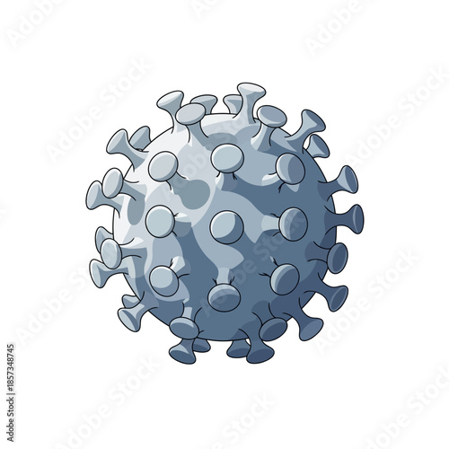 3D Model of Coronavirus Particle Structure.