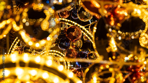 Quadro su tela golden christmas decoration
