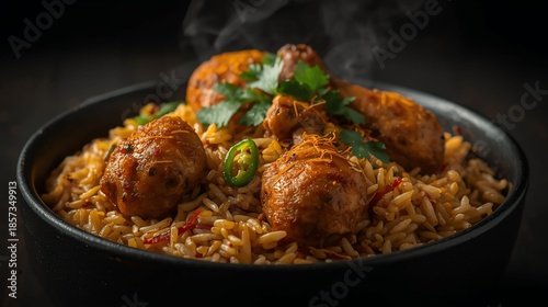 Authentic Chicken Biryani with Aromatic Basmati Rice