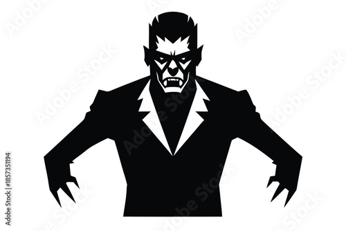 frankenstein vector icon silhouette