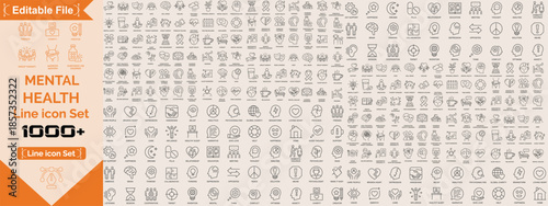 Set of 1000 Medical and Healthcare Big line icons in line style. Medicine, check up, doctor, dentistry, pharmacy, lab, scientific discovery, collection. Vector illustration. big set