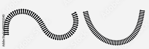 Εκτύπωση καμβά Railroad Tracks and Sleepers icon. Editable stork. EPS 10