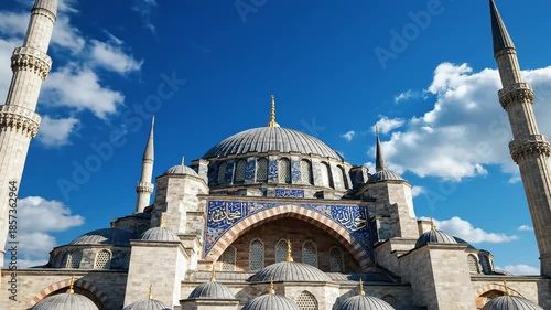 The Blue Mosque in Istanbul Turkey a stunning example of Ottoman architecture and Islamic art.