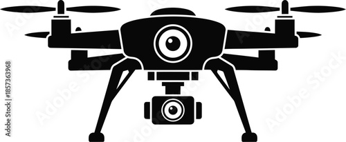 Camera Drone Aerial Photography Vector Illustration