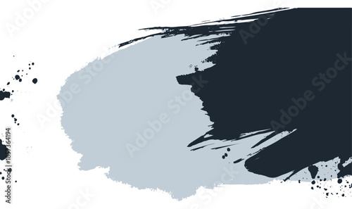 Abstract Blue Paint Brush Stroke Splash