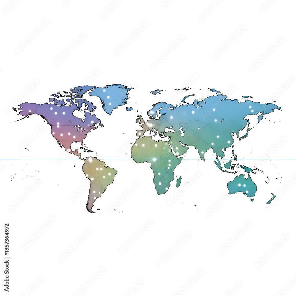 Naklejka premium Global network connectivity map