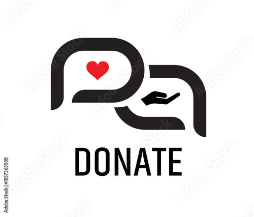 donate sign on white background