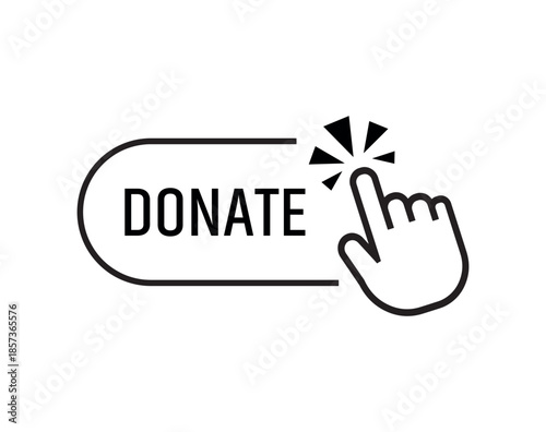 donate sign on white background