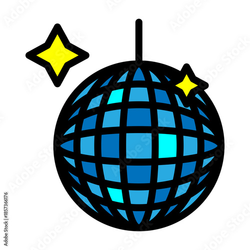 Disco Ball Vector Filled Icon Design