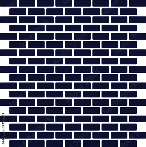 Seamless black brick wall texture pattern, realistic masonry background illustration for construction, architecture, modern design, industrial surface concept