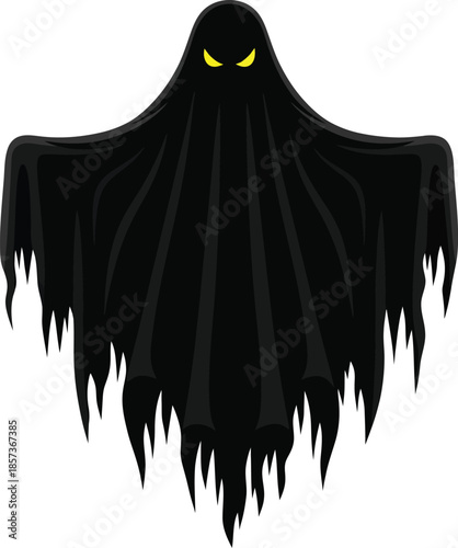 Scary Ghost Halloween Character Vector Illustration
