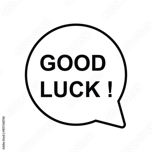 good luck speech bubble icon vector