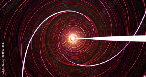 Spiral of lines gyrating. Loop