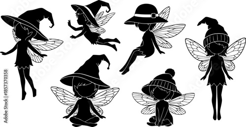 Christmas Elf Holiday Silhouette Vector Festive Character