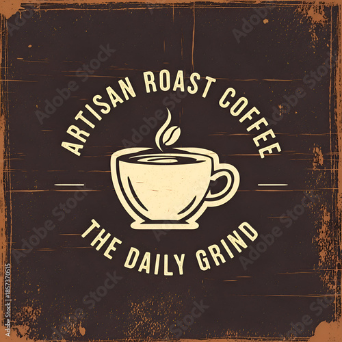 Artisan Roast Coffee Logo, The Daily Grind