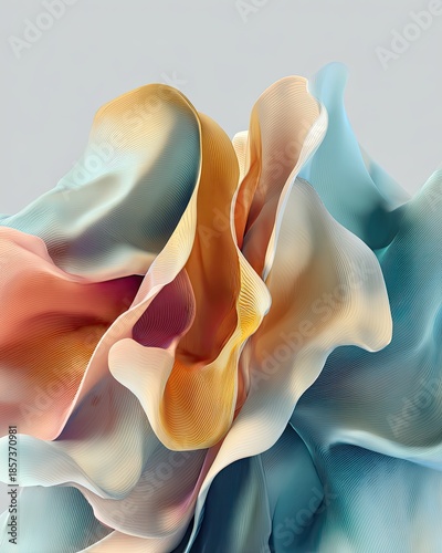 Abstract Colorful Flowing Shapes