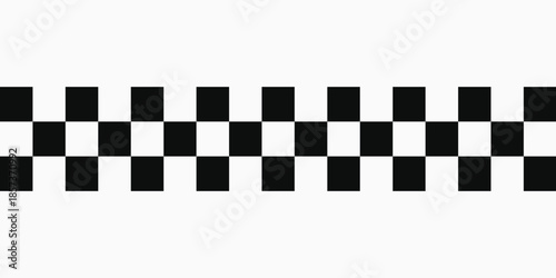 Black and white checkered rectangular frame. Square racing checkerboard pattern. Chessboard geometric pattern. Rally checkerboard pattern. Finish racing frame.